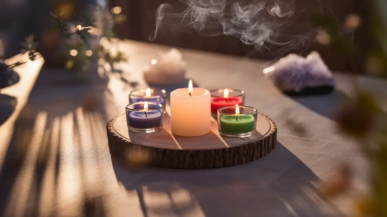Candles arranged for a calm home ritual