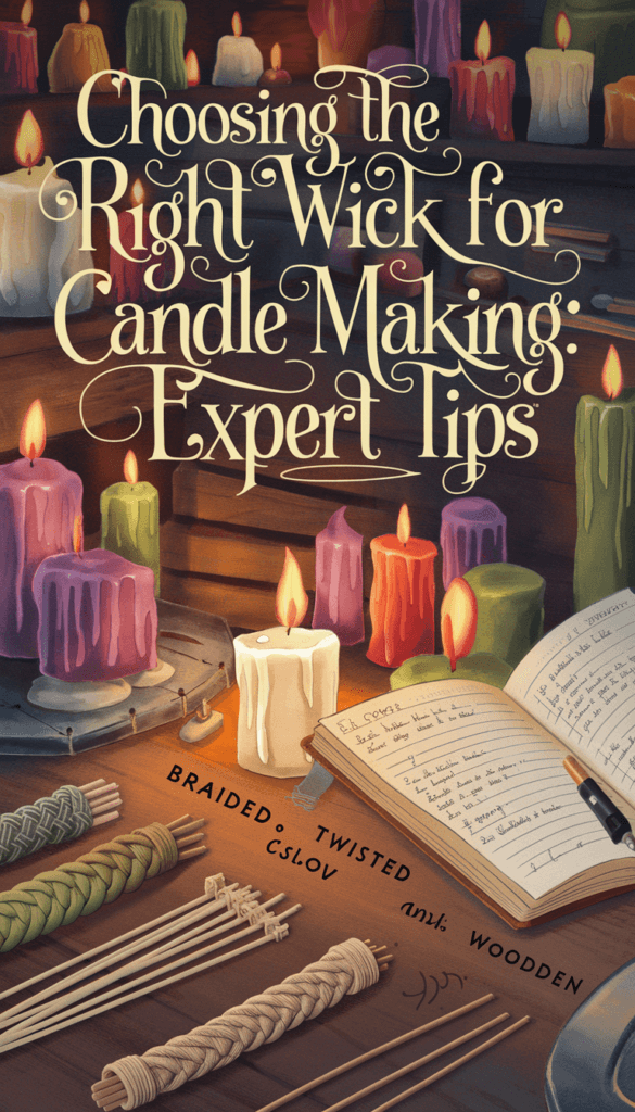 Candle-making supplies for choosing the right wick